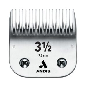 Andis 63040 CeramicEdge Carbon-Infused Steel Clipper Blade, Size 3-1/2, 3/8-Inch Cut Length