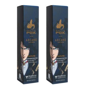 Arctic Fox x Arcane League of Legends Vegan and Cruelty Free Semi Permanent Hair Color Dye – CAITLYN 5.6 Fl Oz (Pack of 2)
