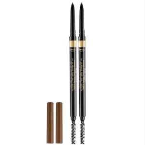 L’Oreal Paris Makeup Brow Stylist Definer Waterproof Eyebrow Pencil, Ultra-Fine Mechanical Pencil, Draws Tiny Brow Hairs and Fills in Sparse Areas and Gaps, Light Brunette, 0.003 Ounce (Pack of 2)