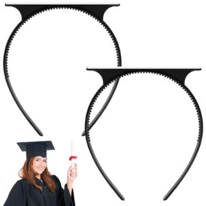 UQM 2 Pack Graduation Cap Headband Insert – Secures Cap and Keeps Hairstyle, Upgraded Interior Design