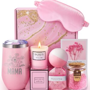 Mothers Day Gifts for Mom Grandma, Mom Birthday Christmas Gifts, Thoughtful Gift for Mother in law Step Mom, Best Mother’s Day Gifts from Daughter Son Kids, Lavender Mom Spa GiftBasket Set
