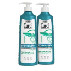 Curel Hydra Therapy In Shower Lotion, Wet Skin Moisturizer for Dry or Extra-dry Skin, with Advanced Ceramide Complex, 12 Oz, Pack of 2