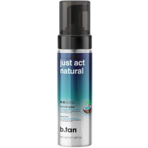 b.tan Clear Self Tanner Bronzing Water Foam | Just Act Natural – Best 1 Hour Express Sunless Tanning Mousse, Dark, Transfer-Free, Enriched With Coconut Water & Vitamin E, Face & Body, 6.7 Fl oz