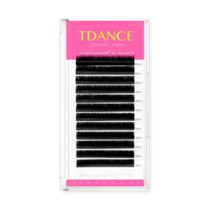 TDANCE Premium C Curl 20mm Semi Permanent Individual Eyelash Extensions 0.05mm Thickness False Mink Silk Volume Lashes Extensions Professional Salon Use(C,0.05,20mm)