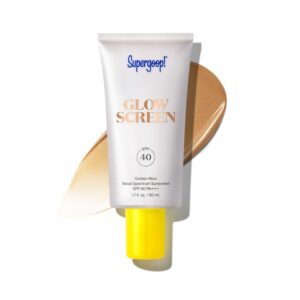 Supergoop! Glowscreen SPF 40, Golden Hour (Bronze Glow) – 1.7 fl oz – Glowy Primer + Broad Spectrum Tinted Sunscreen – Helps Filter Blue Light – Hydration – Hyaluronic Acid & Vitamin B5