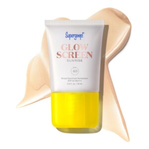 Supergoop! Glowscreen (SPF 40) – 0.5 fl oz – Glowy Primer + Broad Spectrum Tinted Sunscreen – Helps Filter Blue Light – Hydration – Hyaluronic Acid & Vitamin B5
