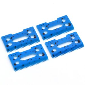 4 Pieces Professional Replacement Cutter Blade, Zirconia Ceramic Moving Blade Compatible with Wahl Super Taper Sterling 3/9 Reflections Senior 8148 8504 1919 2241 2240 8591 Hair Clippers (Blue)