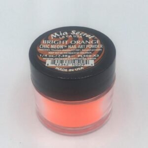 Mia Secret Nail Art Powder Chic Neon Collection – .25 oz (Bright Orange)