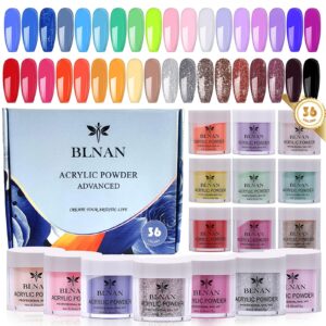 Professional Glitter Acrylic Powder Bulk Bare Nail Acrylic Powder (10g/0.35oz Jar) Easy to Apply Color for Womens Nail Sets (AC36-0026)