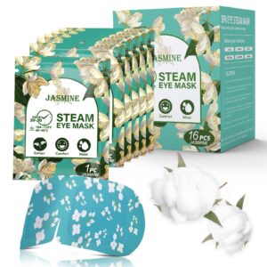 ProCIV 16-Pack Steam Eye Masks for Dry Eyes, Jasmine Warm Eye Mask for Tired Eyes, Relief Eye Fatigue & Dark Circle, Heat Sleep Eye Mask for Puffy Eyes, Disposable Eye Mask, Warm Compress for Eyes
