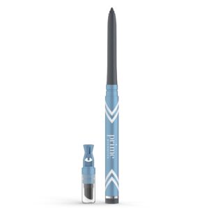 PRIME PROMETICS PrimeEyes Glide Eyeliner for Mature Women – Waterproof, Long-Stay and Mess-Proof – Gel Creme Texture, Discreet Sharpener and Effective Smudger (Smoky)