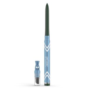 PRIME PROMETICS PrimeEyes Glide Eyeliner for Mature Women – Waterproof, Long-Stay and Mess-Proof – Gel Creme Texture, Discreet Sharpener and Effective Smudger (Emerald)