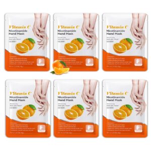 WENJLYJ 6 Pairs Hand Mask for Dry Cracked Hands>Nourishing Moisturizing Gloves>Hands Moisturizer for Deep Moisturizing>Silky Smooth Moisturizing Gloves>Hand Care Mask Set(I)