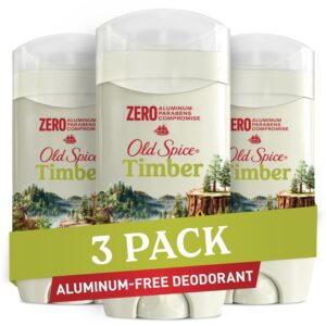 Old Spice Men’s Aluminum-Free Deodorant, Timber with Sandalwood, 24/7 Odor Protection, 3oz (Pack of 3)