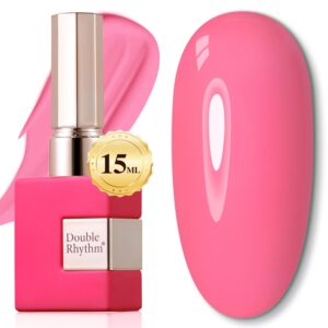 Double Rhythm 15ML Gel Nail Polish Pure Sheer Same Color Same Bottle Soak Off Gel Polish Art Manicure Salon DIY at Home for Women (Pink Pale-A1040)