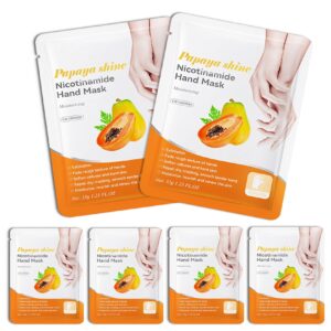 DWDiWen Hand Masks> 6 Pairs Hydrating Exfoliating Hand Peeling Mask> Smooth Hand Masks Moisturizing Gloves Overnight for Dry> Rough> Cracked Hands> Hand Skin Moisturizer Glove for Women Men（M