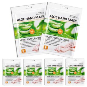 DWDiWen Hand Masks> 6 Pairs Hydrating Exfoliating Hand Peeling Mask> Smooth Hand Masks Moisturizing Gloves Overnight for Dry> Rough> Cracked Hands> Hand Skin Moisturizer Glove for Women Men（N