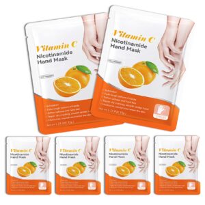 DWDiWen Hand Masks> 6 Pairs Hydrating Exfoliating Hand Peeling Mask> Smooth Hand Masks Moisturizing Gloves Overnight for Dry> Rough> Cracked Hands> Hand Skin Moisturizer Glove for Women Men（D