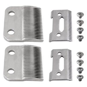 Feuaue New 2 Hole Clipper Blade Replacement for Wahl Clipper Blades, Compatible for Wahl 2-Hole Stagger-Tooth Anniversary/Icon/Probasic Sterling3/ SterlingEclipse
