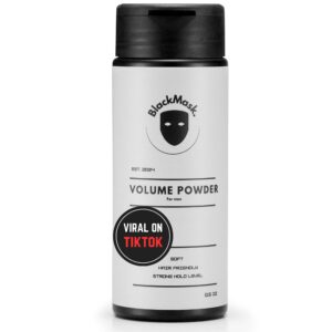 BlackMask Texture Powder for Men, Easy to Apply – Instantly Adds Texture & Volume, All-Natural Ingredients, Strong Hold, Hair Powder for Men
