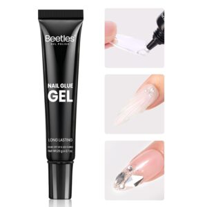 Beetles Nail Glue Gel 20g Tipex Solid Nail Glue Gel, Soft Nail Tips Gel Super Strong for Acrylic Nails