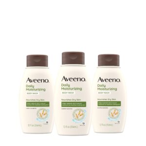 Aveeno Daily Moisturizing Body Wash, 12 Fl. Oz, Pack of 3