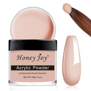 Acrylic Powder Clear White Nude Colored Polymer Nail Art for Acrylic Nails Extension No Need Nail Lamp> 1 oz (HJ-NAP017-Nude)