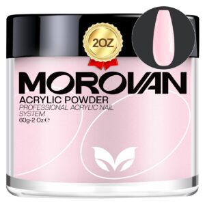 Morovan Pink Acrylic Powder – 2oz Professional Acrylic Nail Powder Polymer Pink Nail Powder for Acrylic Nail Extension Carving Nails