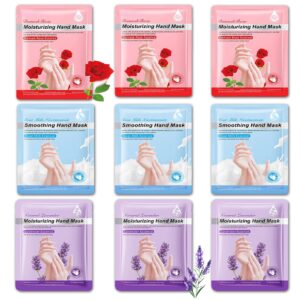ASMAYSA Moisturizing Hand Mask Gloves> 9 Pairs Hydrating Hand Mask For Dry Cracked Hands> Hand Peeling Mask> Hand Exfoliator Peeling Mask for Women