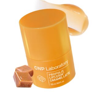 CNP Lip Butter – Propolis Lipcerin™ Caramel Latte, Café Edition, Hydrating Overnight Manuka Lip Balm & Mask, 12hrs Long-lasting Moisture, Gifts for Women, Korean Skin Care, 0.5 fl.oz.