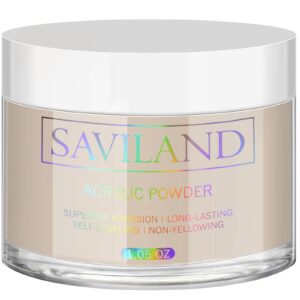 Saviland Khaki Acrylic Powder – 30g Professional Acrylic Nail Powder for Acrylic Nails Extension> 3D Nail Art Polymer Powder> No Need Nail Lamp