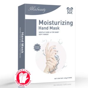 Mixbeauty Hand Mask for Dry Hands 3 Pack> Moisturizing Gloves> Moisturing and Repairing Damaged> Dry and Cracked Skin> Hand Spa Treatment for Soothing and Whitening Rough Skin (Natural Scented)