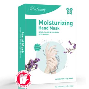 Hand Mask for Dry Hands 3 Pack> Mixbeauty Moisturizing Gloves> Moisturing and Repairing Damaged> Dry and Cracked Skin> Hand Spa Treatment for Soothing and Whitening Rough Skin (Lavender Scented)
