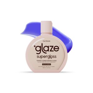 Glaze Super Gloss Color Conditioning Hair Gloss – Pearl Blonde Toner for Light Blonde Hair – Semi-Permanent Hair Treatment Mask & Purple Toner to Enhance Color & Shine