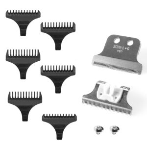 Adjustable Trimmer Blade 5 Star Series T-Wide Replacement for Wahl and Professional Set of 3 T Wide Trimmer Guides Replacement For Wahl T Blade Guides #3792 – Model 2215