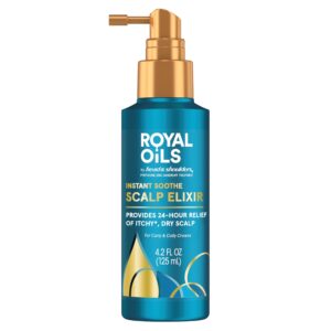 Head & Shoulders Royal Oils Scalp Elixir Treatment – Instant Soothe, Anti-Dandruff, Dry Scalp Relief & Hydration with Cooling Menthol & Peppermint Oil, 4.2 fl oz