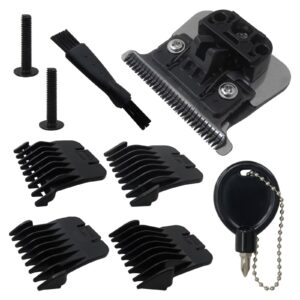 Trimmer Blade Compatible for BaBylixxPRO FX787 & FX726 Trimmers, Replacement Blades with 4 Guards Set Fit for BaBylixx Trimmer Blades(Black)