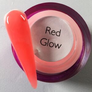 Glow in The Dark Acrylic Powder 1oz/28g Luminous Red Glow Acrylic Nail Powder (Red Glow)