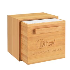 Ditoi Face Towels, Disposable Face Towel, Storage Box with Drawer, Soft Face Towels XL, Makeup Remover Wet Dry Cloths for All Skin