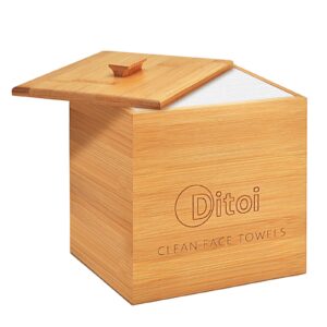 Ditoi Disposable Face Towels with a Storage Box, Face Cloths 50 Counts, Soft Facial Tissue XL, Makeup Remover Wet Dry Wipes for All Skin