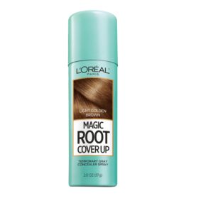 L’Oreal Paris Magic Root Cover Up Gray Concealer Spray Light Golden Brown 2 oz.(Packaging May Vary)
