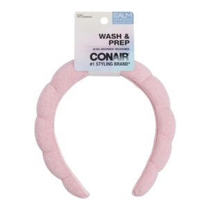 Conair Spa Makeup and Face Washing Headband – Bubble Design – Pink