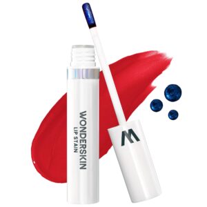 Wonderskin Wonder Blading Lip Stain Peel Off Masque – Long Lasting, Waterproof and Transfer Proof Red Lip Tint, Matte Finish Peel Off Makeup (Playful Stain & Go Masque)