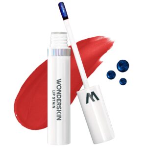 Wonderskin Wonder Blading Lip Stain Masque – Long Lasting, Waterproof and Transfer Proof Red Lip Tint, Matte Finish Peel Off Makeup (Hayley Masque)