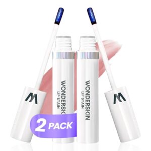 Wonderskin Wonder Blading Lip Stain Peel Off Masque, 2 Pack – Long Lasting, Waterproof and Transfer Proof Matte Pink Lip Tint Stain (XOXO Masque)