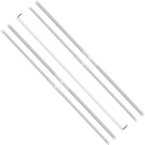 iPower 4-Pack 16 inch Bud Bowl Leaf Trimmer Blades Replacement, Stainless Steel for Spin Clean Cut, Included 2 Serrated 2 Straight Blades, Actual Length 13.4”, Silver