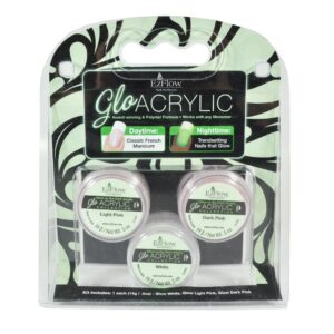 Ez Flow Glo In The Dark Acrylic Nail Powder Kit