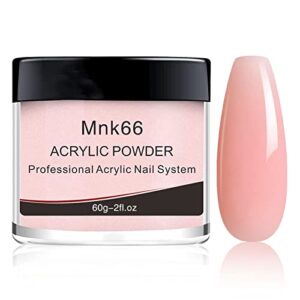 Mnk66 Acrylic Powder – Clear Pink> Nude> Milky White – Professional Nail Powder for Extension> French Nail Art> 3D Flowers> Carving – Beginner (YSHUJF007-No.8-60g)