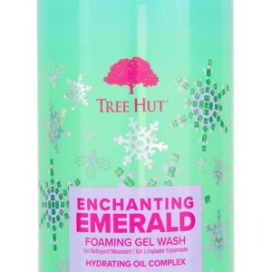 Tree Hut Enchanting Emerald Foaming Gel Wash | Cleanse & Soothe Skin Without Stripping Moisture | Made with our Hydrating Oil Complex | Limited Edition Holiday | 18 fl oz.