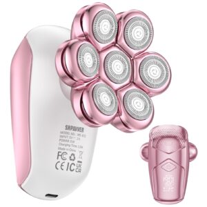 SHPAVVER Electric Razors for Women Legs: 5-in-1 Rechargeable Body Shaver – Waterproof Wet Dry Hair Remover – Trimmer for Lady Face Underarms Public
